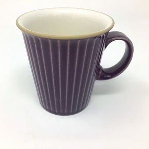 Denby Storm (retired) Stoneware Plum Purple Ribbed Coffee Tea Mug